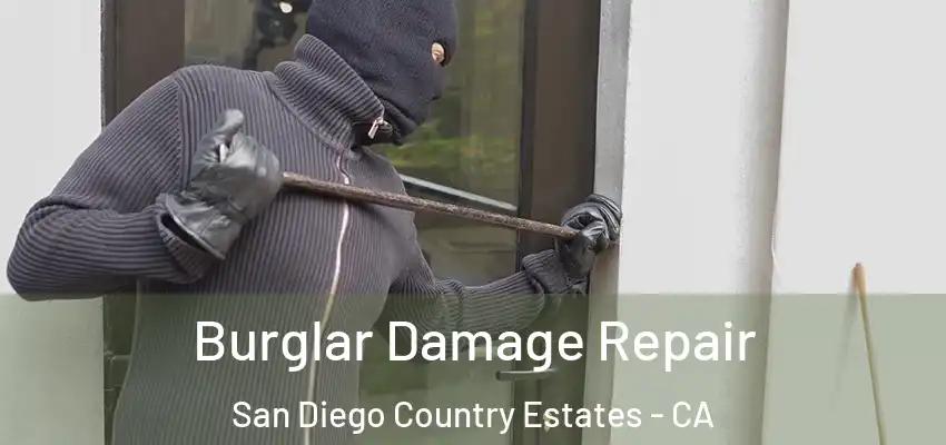 Burglar Damage Repair San Diego Country Estates - CA